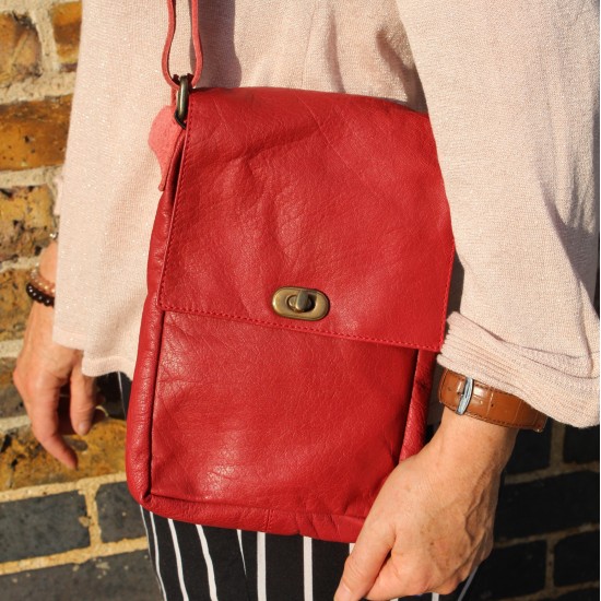 Mini Messenger Bag Red Twister Lock